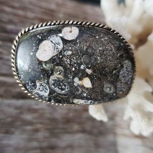 New Turitella Fossil Ring, Size 8
